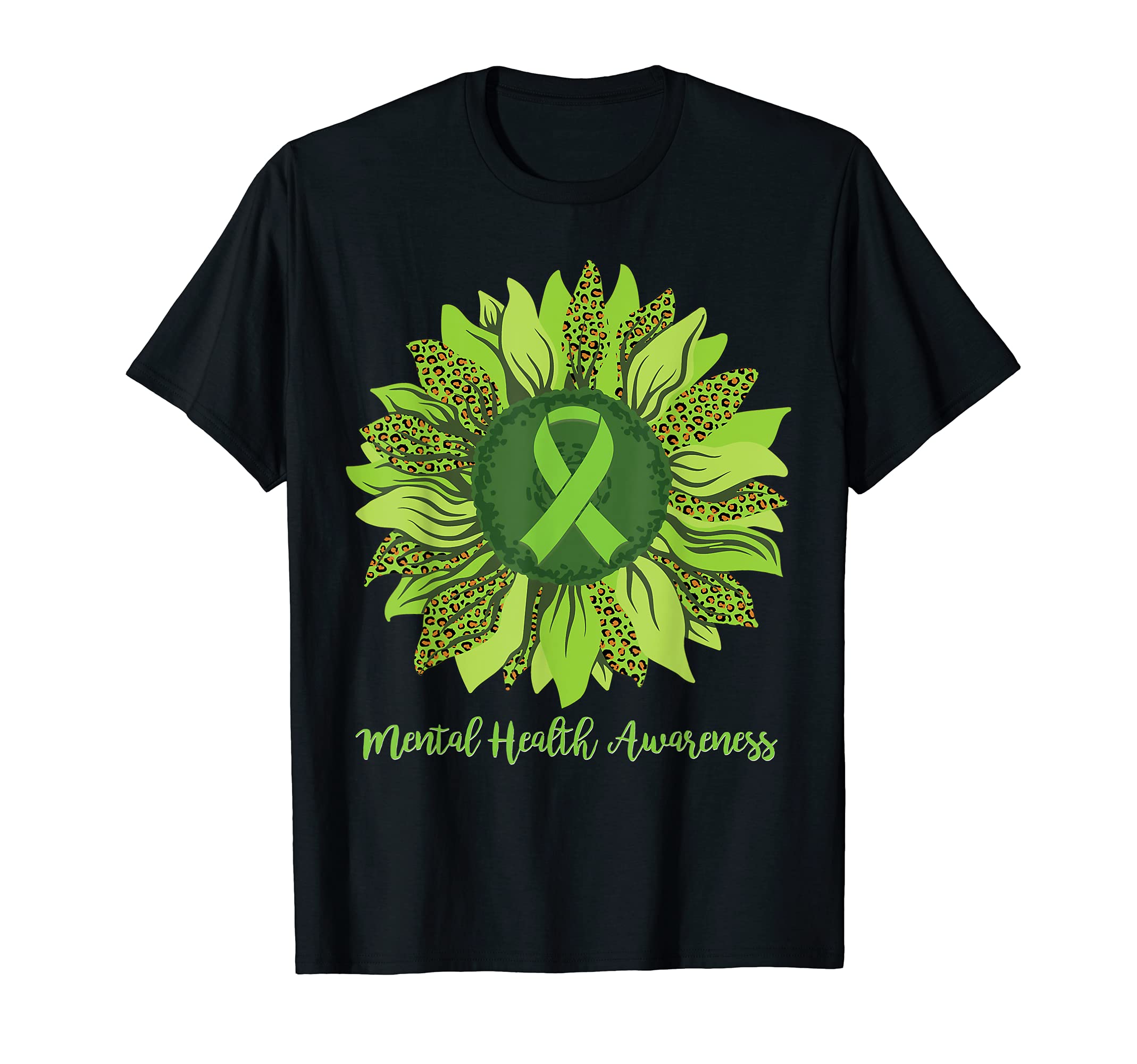 Sunflower Lime Green Mental Health T-Shirt - Minimalist Print for Adults - T-Shirt, Sweatshirt, Hoodie