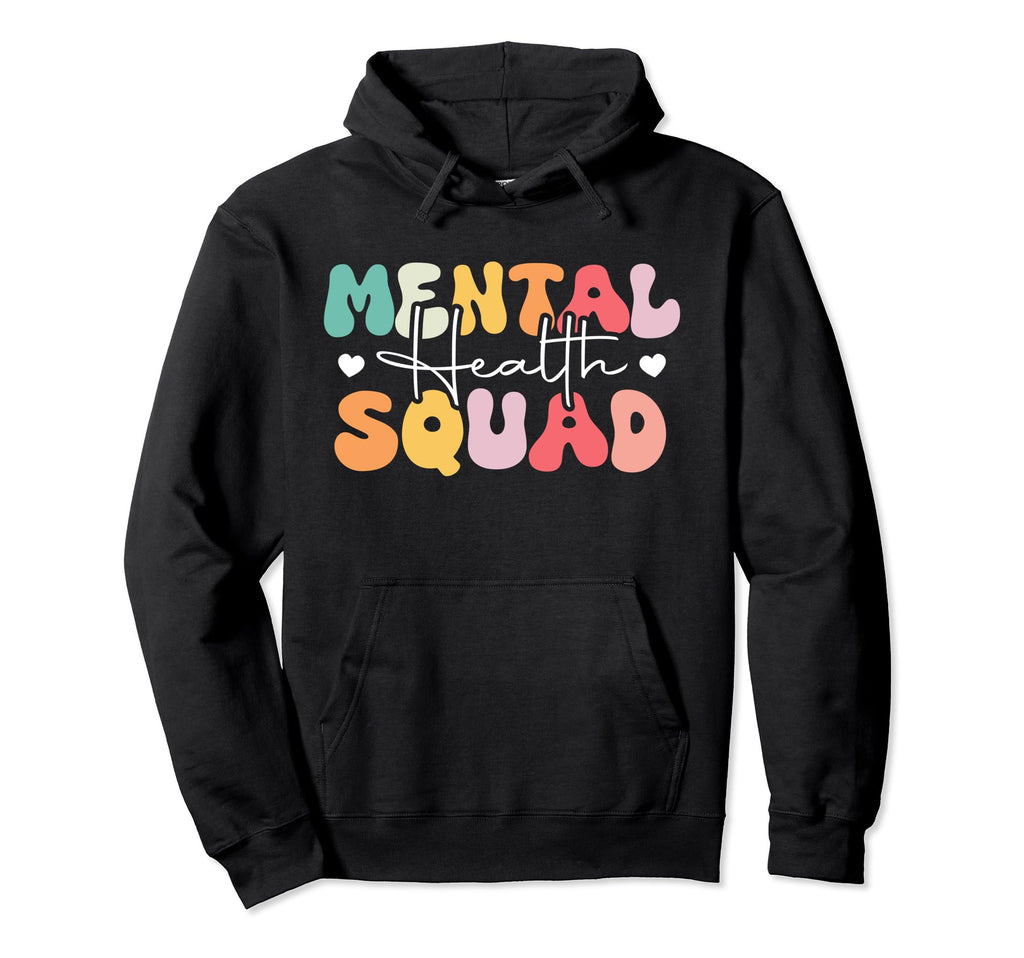 Mental Health Squad Groovy Therapist Hoodie - Custom Art Print Men Women - T-Shirt, Sweatshirt, Hoodie