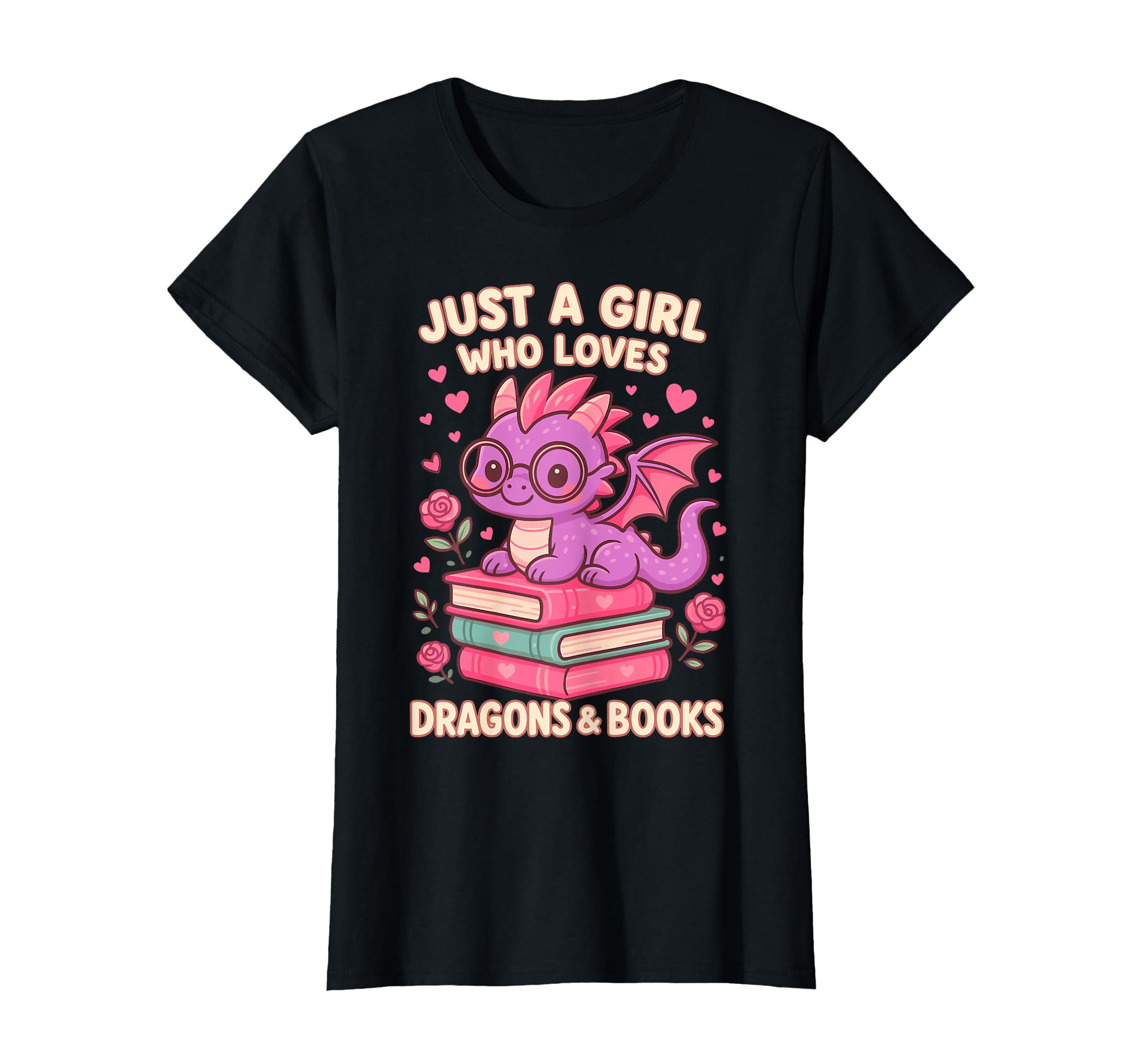 Just Who Loves Dragons And Books Reading T-Shirt - Minimalist Print Unisex - T-Shirt, Sweatshirt, Hoodie