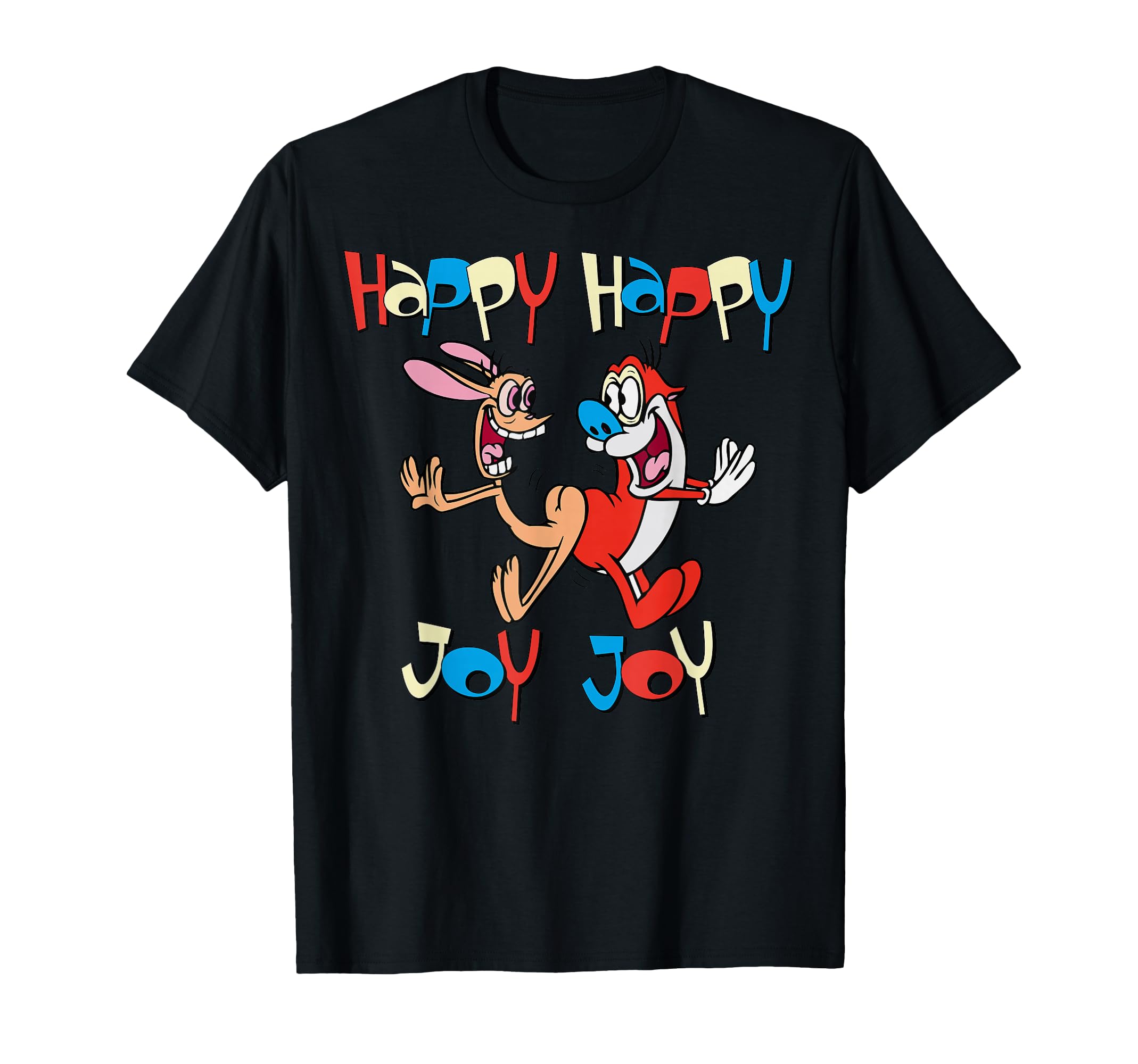 Ren And Stimpy Happy Happy Joy Joy T-Shirt - Novelty Apparel for Adults - T-Shirt, Sweatshirt, Hoodie
