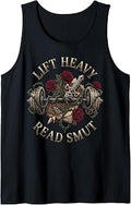 Lift Heavy Read Smut Shirt Workout Gym Book Reading Lovers Tank Top Unisex T-shirt, Sweatshirt, Hoodie, Long Sleeve Tee - T-Shirt, Sweatshirt, Hoodie