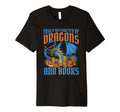 Dragon Easily Distracted Dragons Books T-Shirt - Custom Art Print Men Women - T-Shirt, Sweatshirt, Hoodie