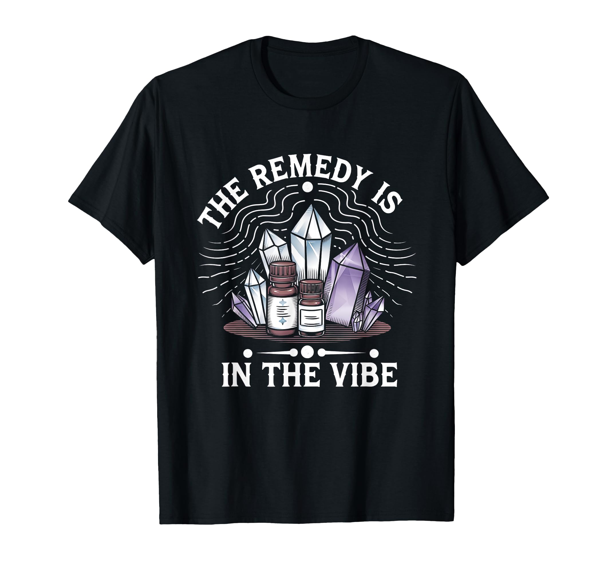 Healing Vibes Gemstone Energy T-Shirt - Fun Novelty Design Men Women - T-Shirt, Sweatshirt, Hoodie