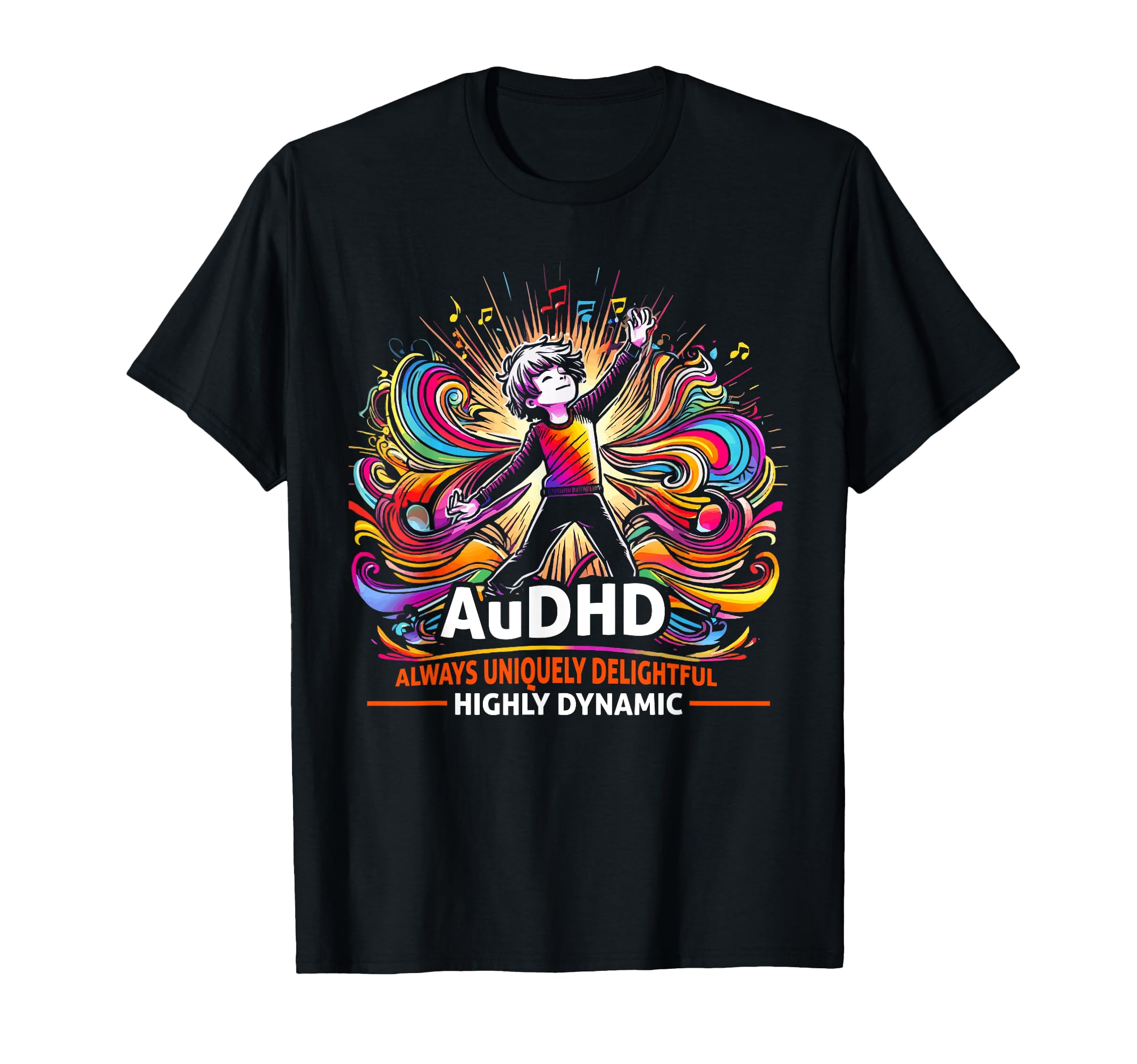 Audhd Autism Adhd Autistic Spectrum T-Shirt - Custom Art Print Unisex - T-Shirt, Sweatshirt, Hoodie