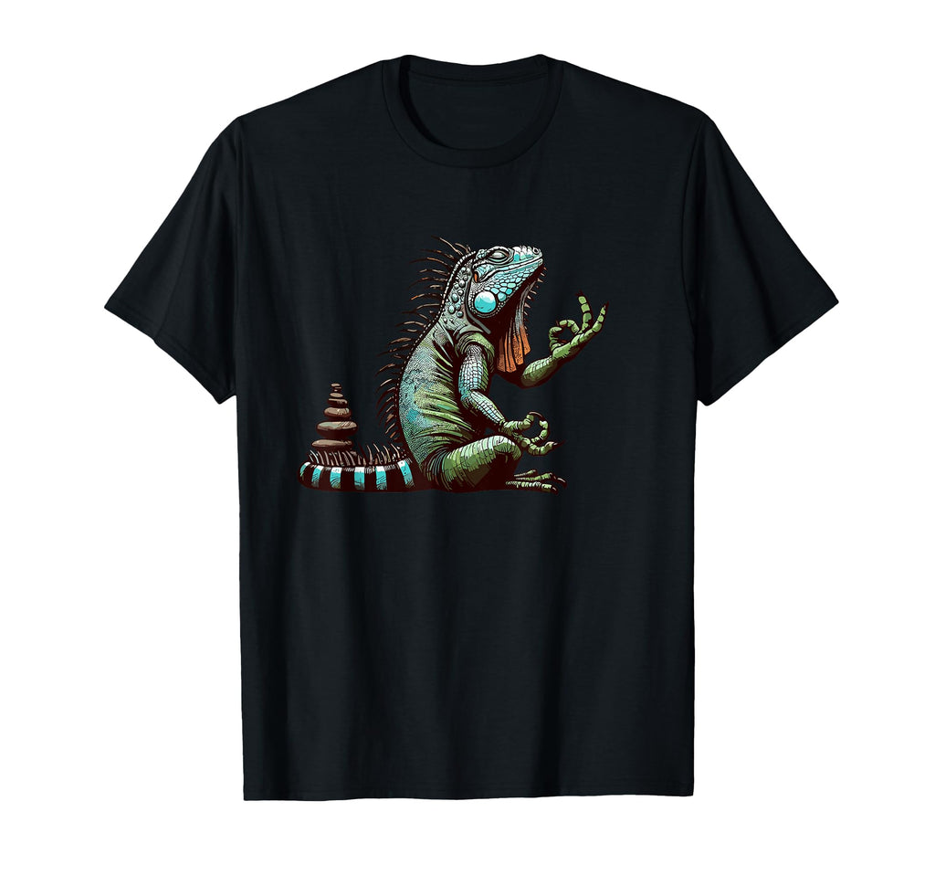 Meditation Iguana Yoga Pose Relaxing Animal T-Shirt - Trendy Graphic Unisex - T-Shirt, Sweatshirt, Hoodie