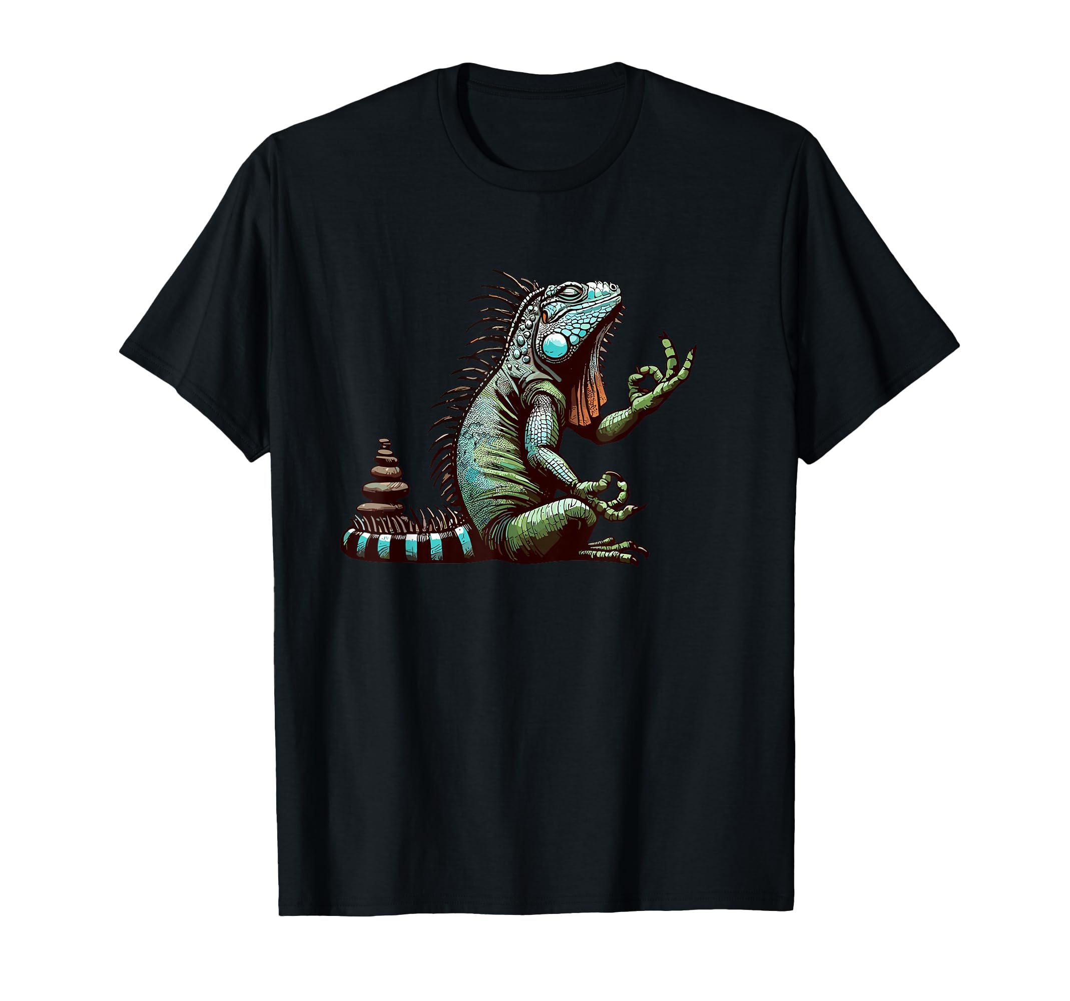 Meditation Iguana Yoga Pose Relaxing Animal T-Shirt - Trendy Graphic Unisex - T-Shirt, Sweatshirt, Hoodie