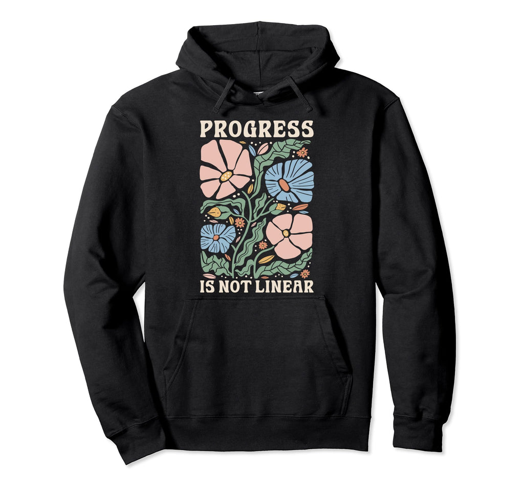 Progress Is Not Linear Sped Teacher Hoodie - Novelty Apparel for Adults - T-Shirt, Sweatshirt, Hoodie
