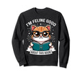Im Feline Good About This Book Sweatshirt - Aesthetic Graphic for Adults - T-Shirt, Sweatshirt, Hoodie
