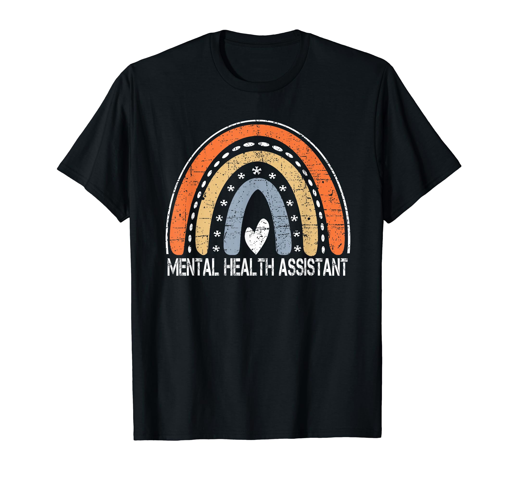 Funny Job Title Rainbow Mental Health T-Shirt - Unique Graphic Men Women - T-Shirt, Sweatshirt, Hoodie
