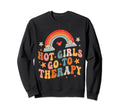 Hot Go To Therapy Boho Depression Sweatshirt - Minimalist Print Men Women - T-Shirt, Sweatshirt, Hoodie