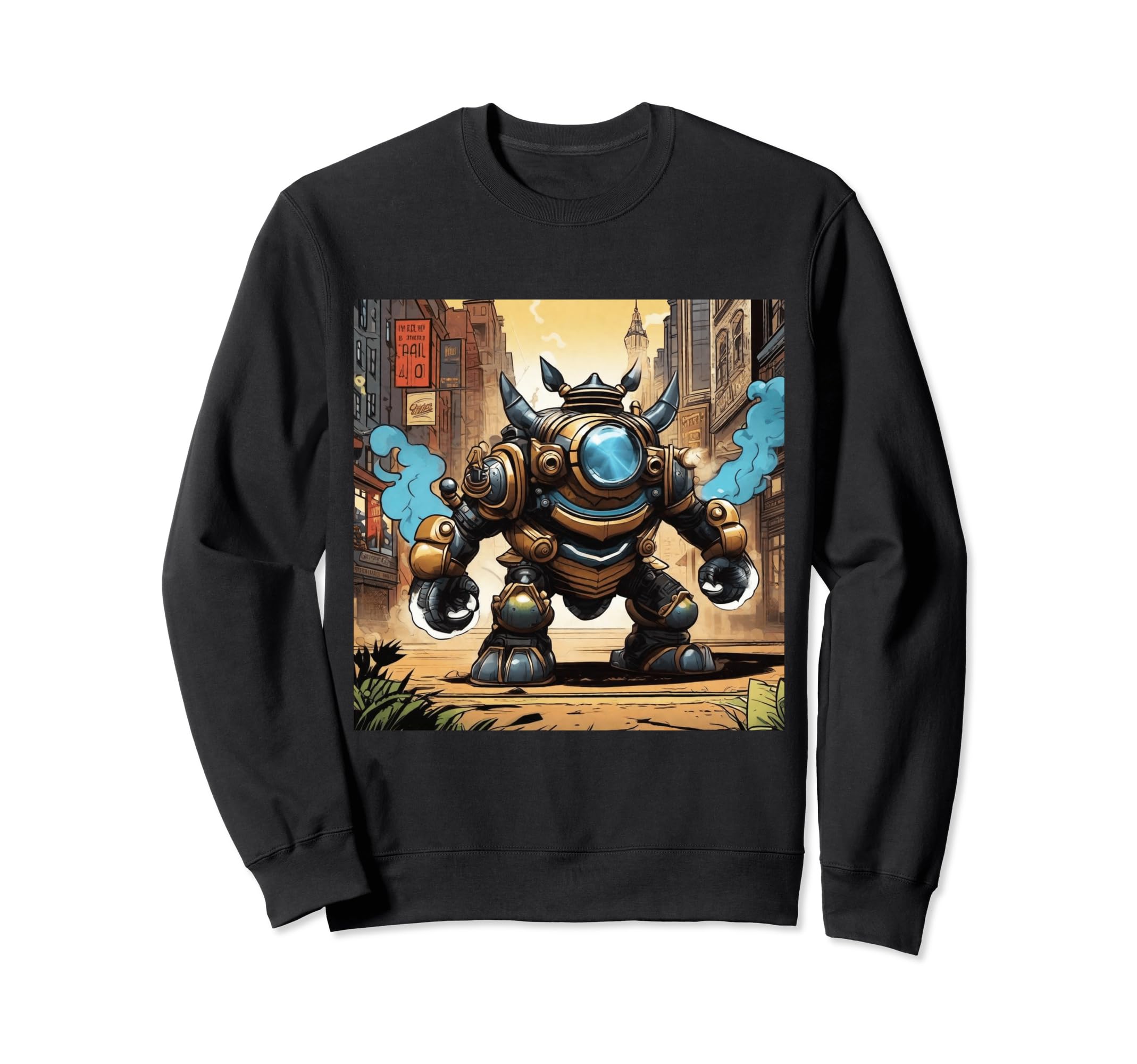 Robot Alien Comic Dystopian Scifi Nerd Sweatshirt - Novelty Apparel Unisex - T-Shirt, Sweatshirt, Hoodie