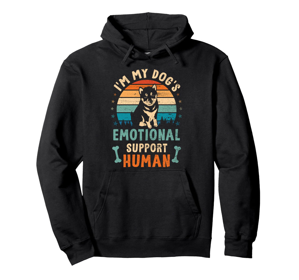 Im My Dogs Emotional Supports Human Dog Hoodie - Graphic Print Men Women - T-Shirt, Sweatshirt, Hoodie