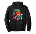 Dragon Reading Book Dragon Enthusiast Hoodie - Unique Graphic for Adults - T-Shirt, Sweatshirt, Hoodie