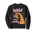 Book Lover Wild About Reading Giraffe Sweatshirt - Unique Graphic Unisex - T-Shirt, Sweatshirt, Hoodie