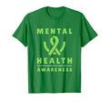 Green Mental Health Fight Bipolar Mental T-Shirt - Novelty Apparel Unisex - T-Shirt, Sweatshirt, Hoodie
