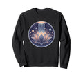 Waterfall Lotus Mandala Cosmic Sweatshirt - Unique Graphic for Adults - T-Shirt, Sweatshirt, Hoodie