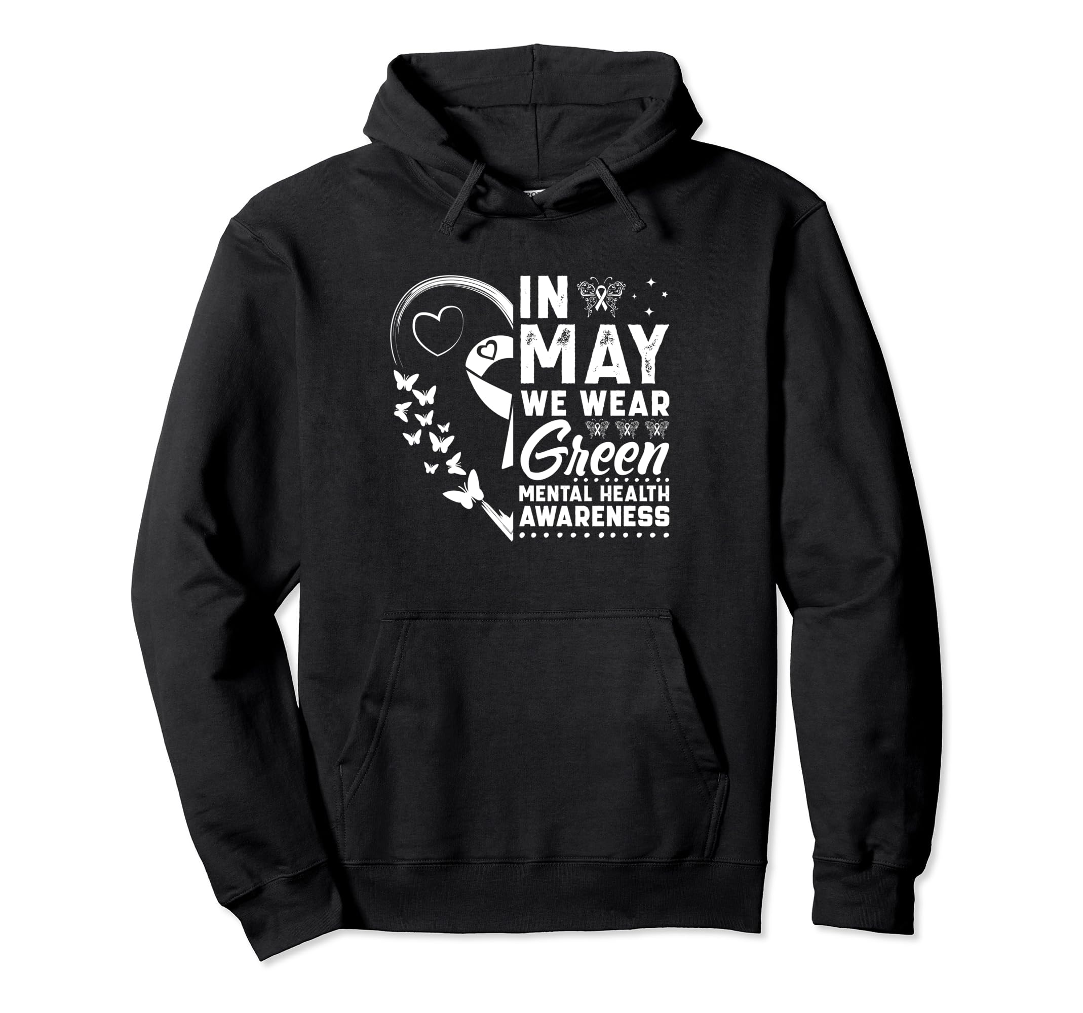 Green Messy Bun May We Wear Green Mental Hoodie - Streetwear Style Unisex - T-Shirt, Sweatshirt, Hoodie
