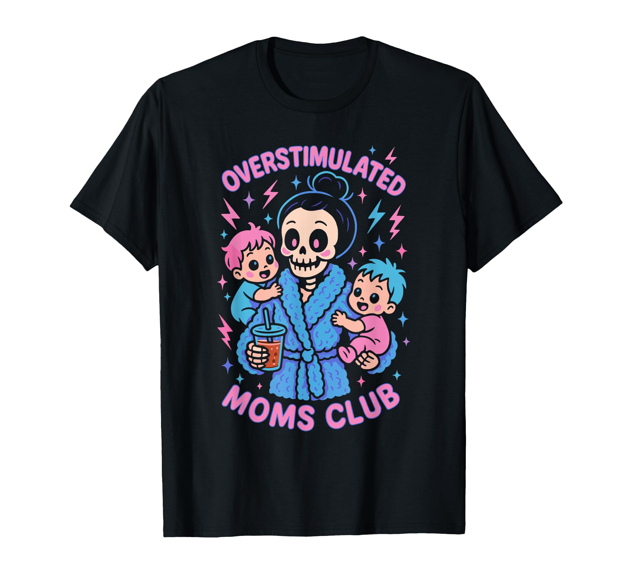 Groovy Overstimulated Moms Club Sweatshirt - Graphic Print for Adults - T-Shirt, Sweatshirt, Hoodie
