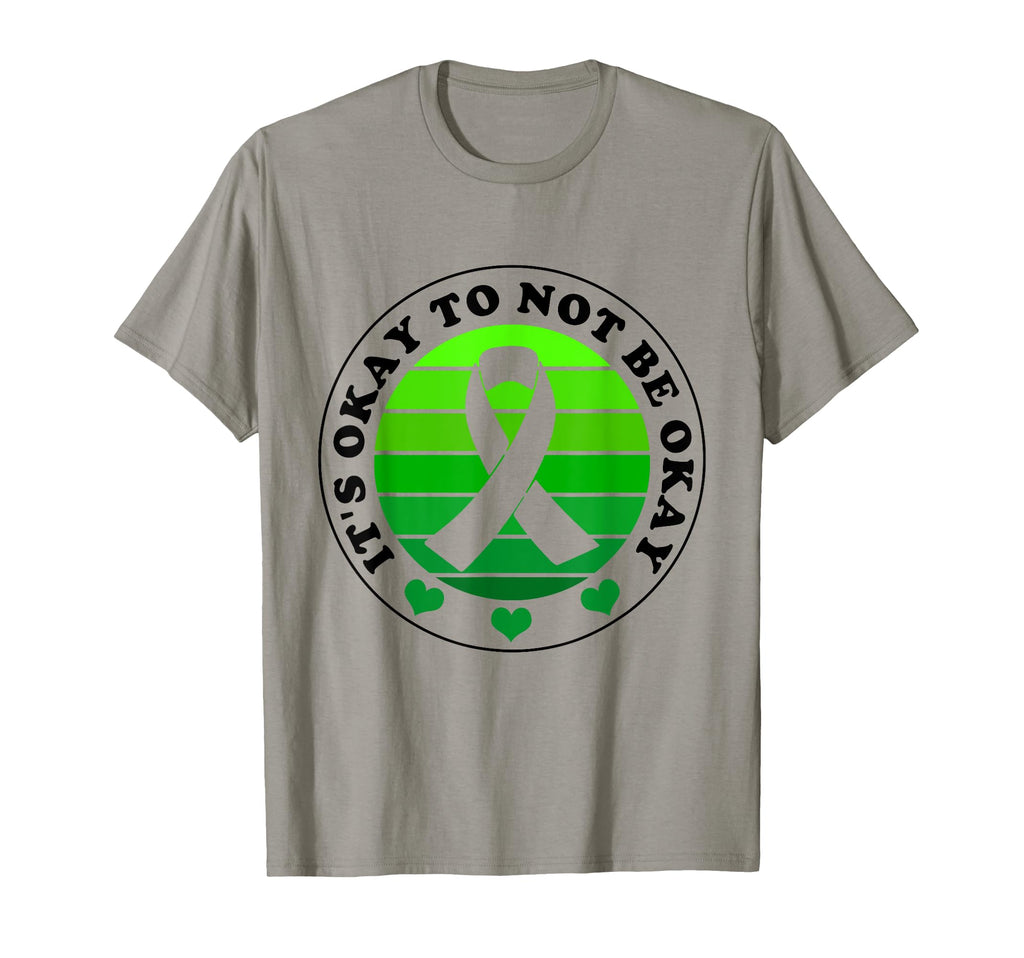 Its Okay To Not Be Okay Green Ribbon T-Shirt - Unique Graphic Unisex - T-Shirt, Sweatshirt, Hoodie