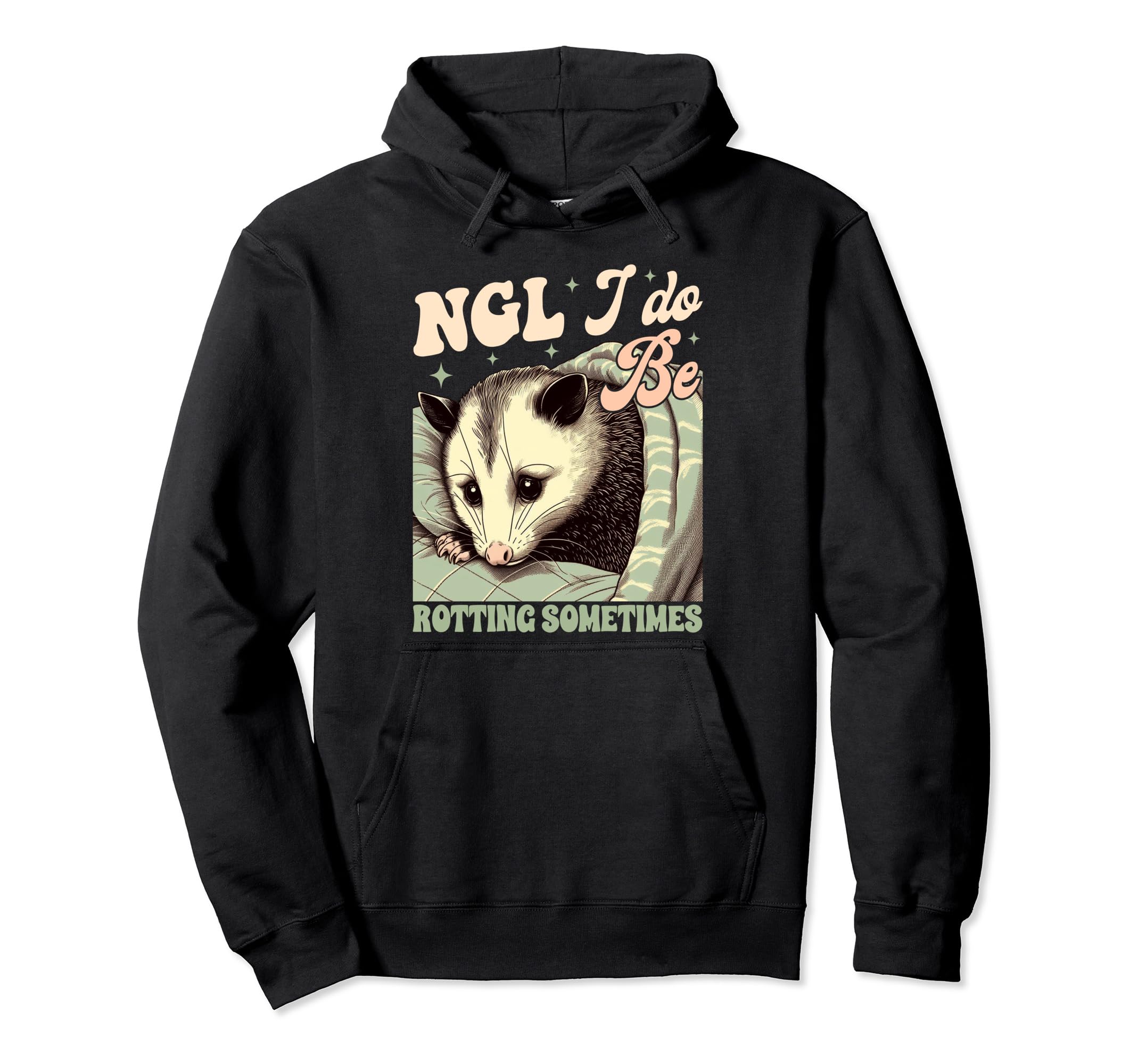 Anxiety Mental Health Opossum Ncl Hoodie - Casual Everyday Wear Men Women - T-Shirt, Sweatshirt, Hoodie