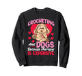 Crocheting Dog Crocheting And Dogs Sweatshirt - Graphic Print for Adults - T-Shirt, Sweatshirt, Hoodie