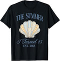 Summer I Turned 13 Years Old 13th Birthday Beach Seashell T-Shirt Unisex T-shirt, Sweatshirt, Hoodie, Long Sleeve Tee - T-Shirt, Sweatshirt, Hoodie