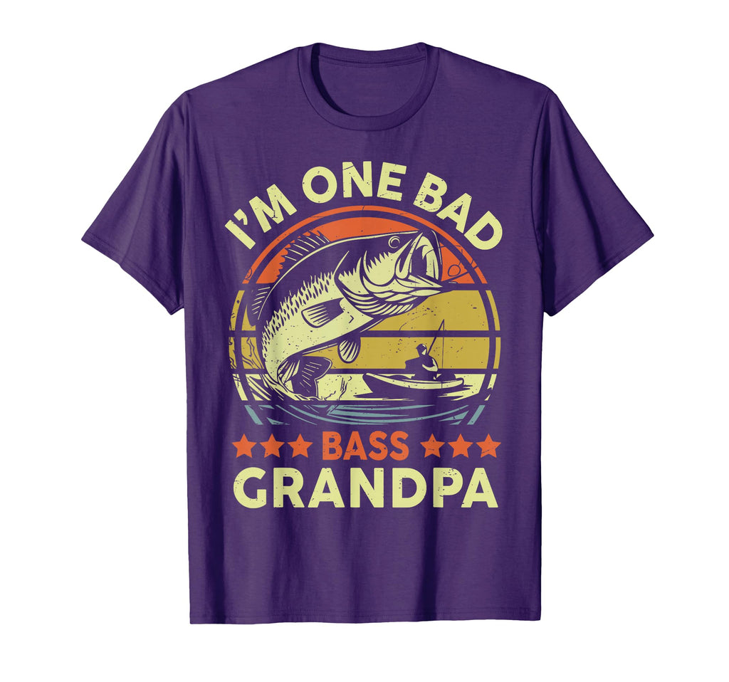 Im One Bad Bass Grandpa Funny T-Shirt - Casual Everyday Wear for Adults - T-Shirt, Sweatshirt, Hoodie