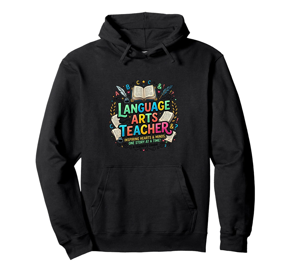 Language Arts Teacher Reading Writing Hoodie - Minimalist Print Men Women - T-Shirt, Sweatshirt, Hoodie