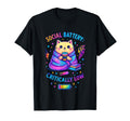 Social Battery Critically Low Cat Art T-Shirt - Custom Art Print for Adults - T-Shirt, Sweatshirt, Hoodie