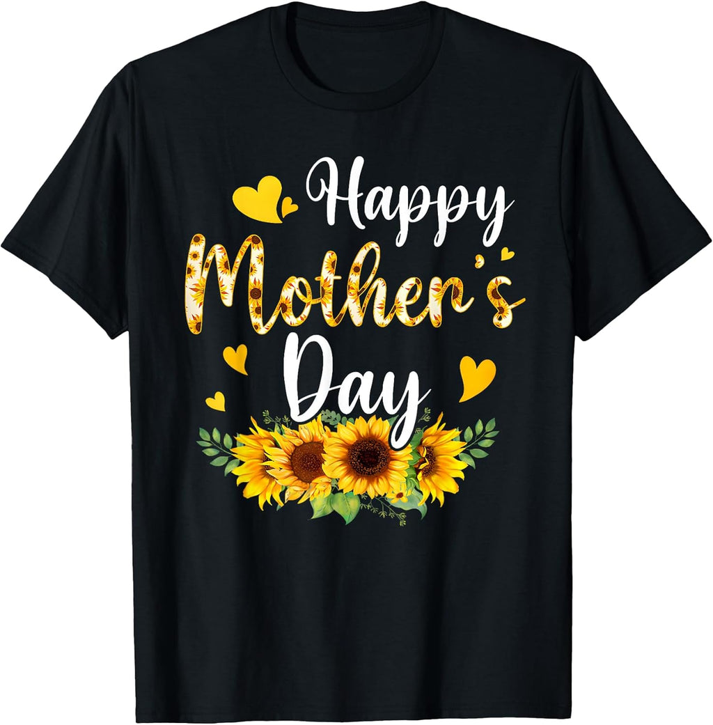 Funny Happy Mothers Day 2025 Cute Floral For Women Unisex T-shirt, Sweatshirt, Hoodie, Long Sleeve Tee - T-Shirt, Sweatshirt, Hoodie