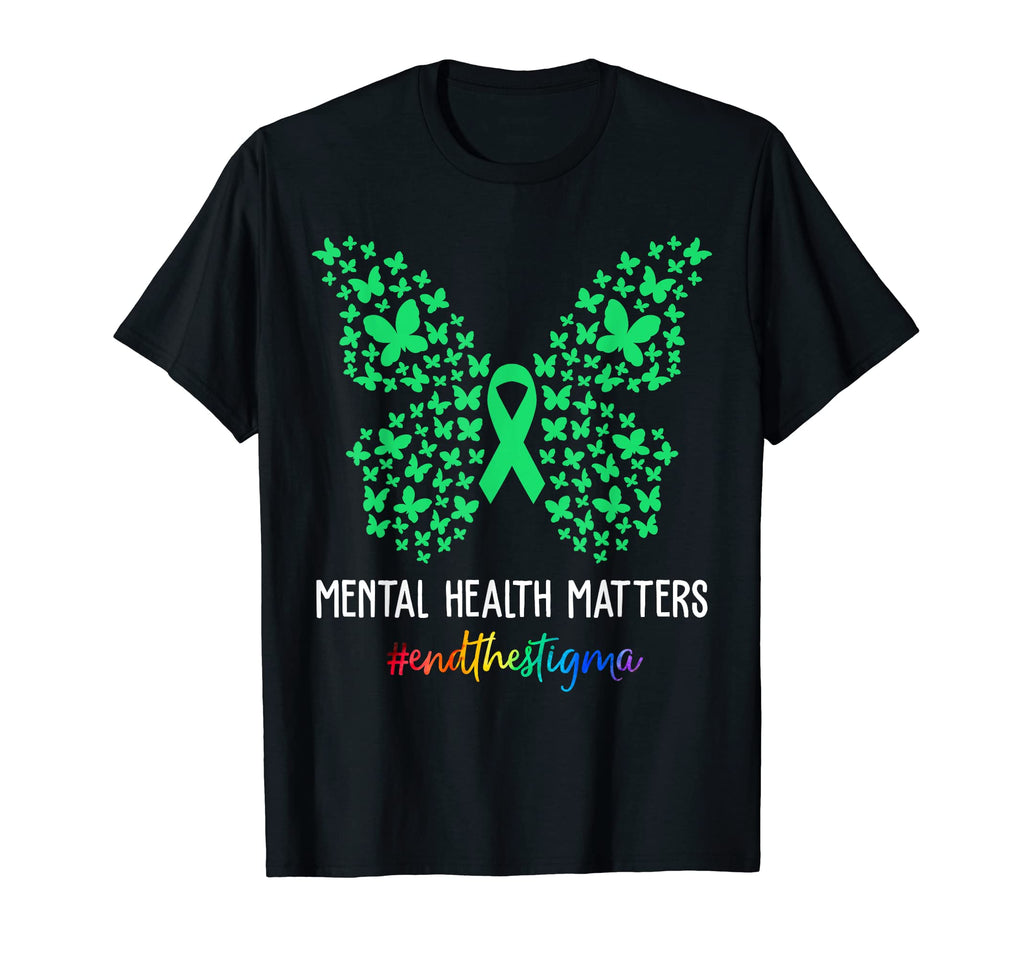 Butterfly End Stigma Mental Health T-Shirt - Unique Graphic for Adults - T-Shirt, Sweatshirt, Hoodie