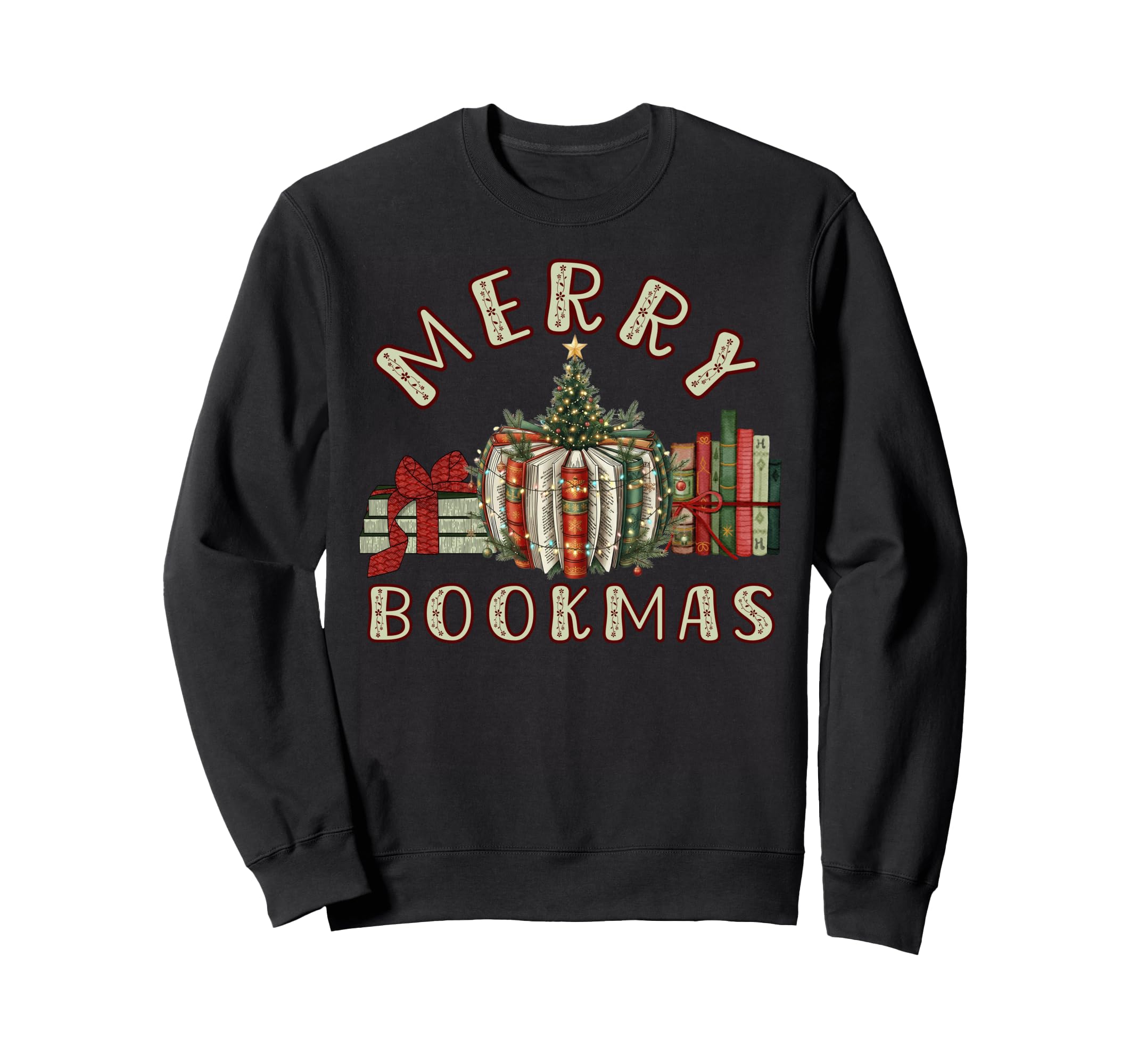 Book Lovers Merry Bookmas Sweatshirt - Streetwear Style Men Women - T-Shirt, Sweatshirt, Hoodie