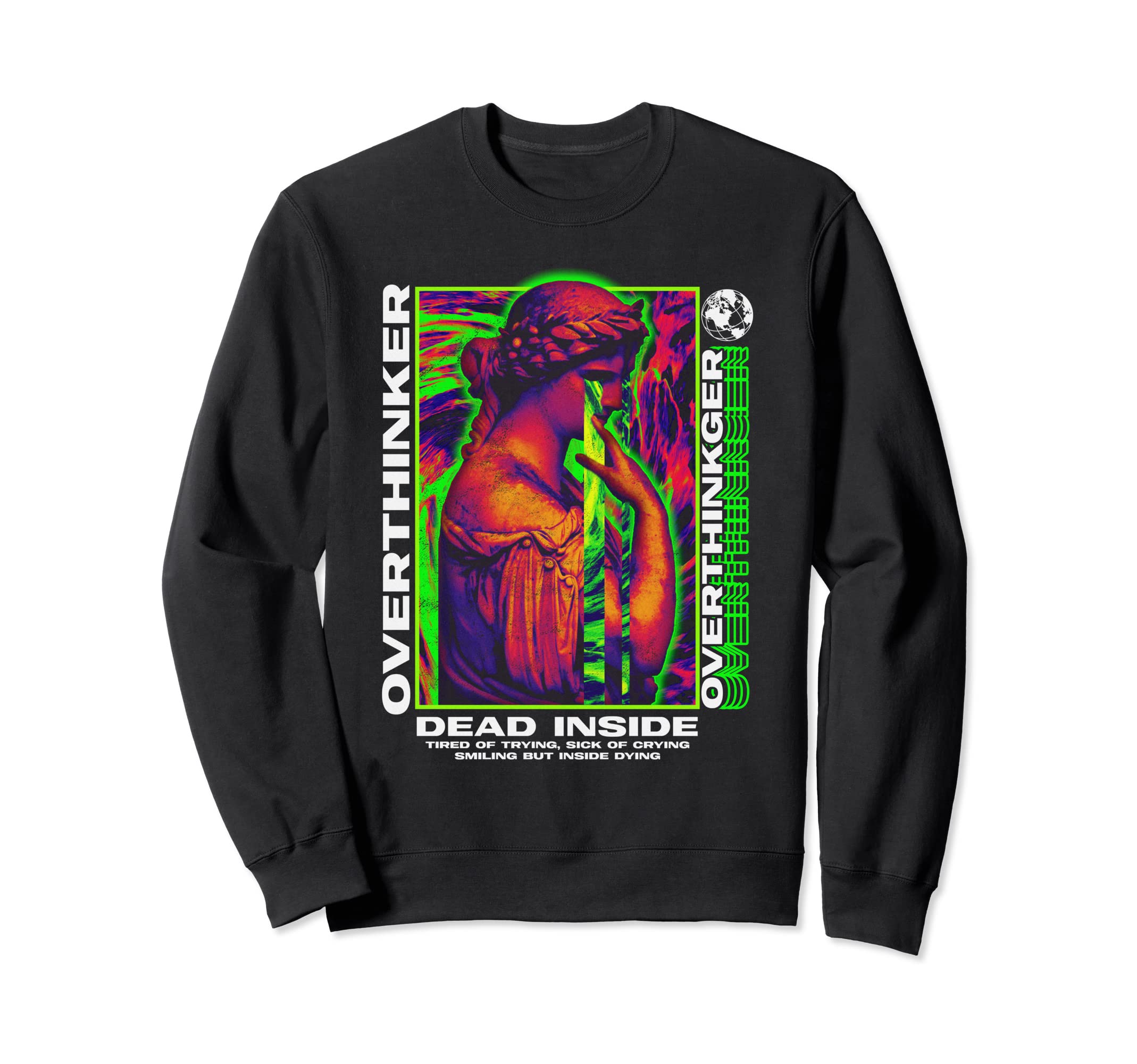 Overthinker Sculpture Sad Aesthetic Sweatshirt - Trendy Graphic Men Women - T-Shirt, Sweatshirt, Hoodie