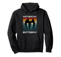Antisocial Butterfly Cryptid Creature Hoodie - Novelty Apparel for Adults - T-Shirt, Sweatshirt, Hoodie