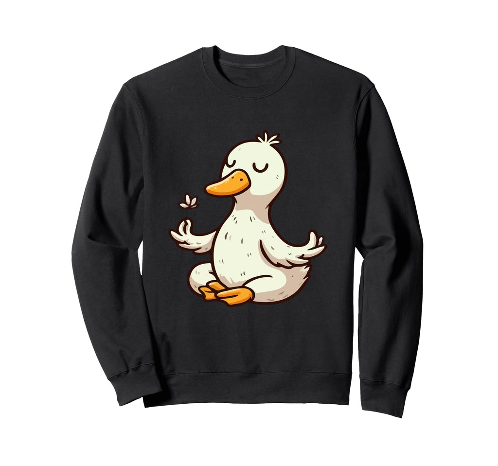 Meditation Duck Yoga Pose Relaxing Sweatshirt - Novelty Apparel for Adults - T-Shirt, Sweatshirt, Hoodie