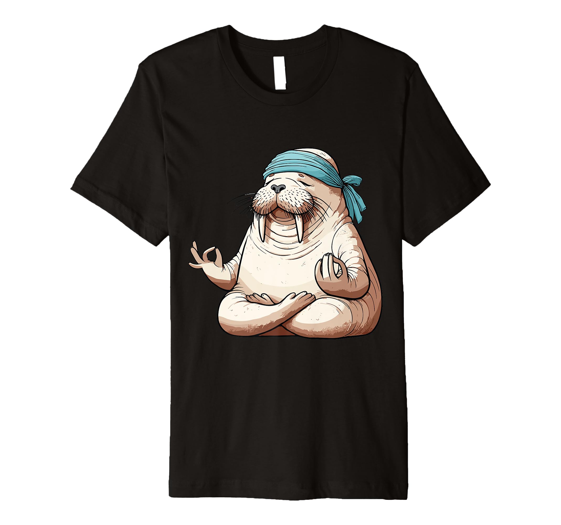 Meditation Walrus Yoga Pose Relaxing T-Shirt - Graphic Print Men Women - T-Shirt, Sweatshirt, Hoodie