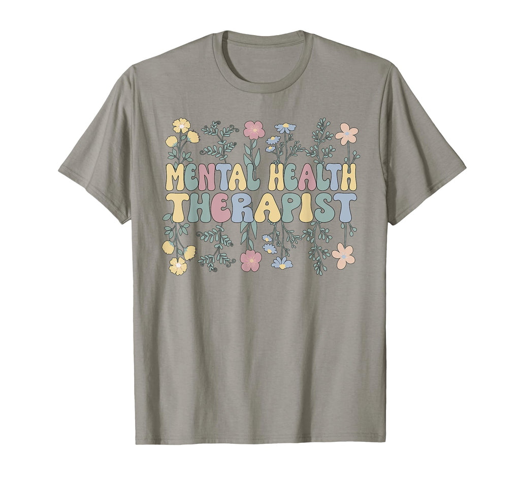 Groovy Mental Health Therapist T-Shirt - Casual Everyday Wear Men Women - T-Shirt, Sweatshirt, Hoodie