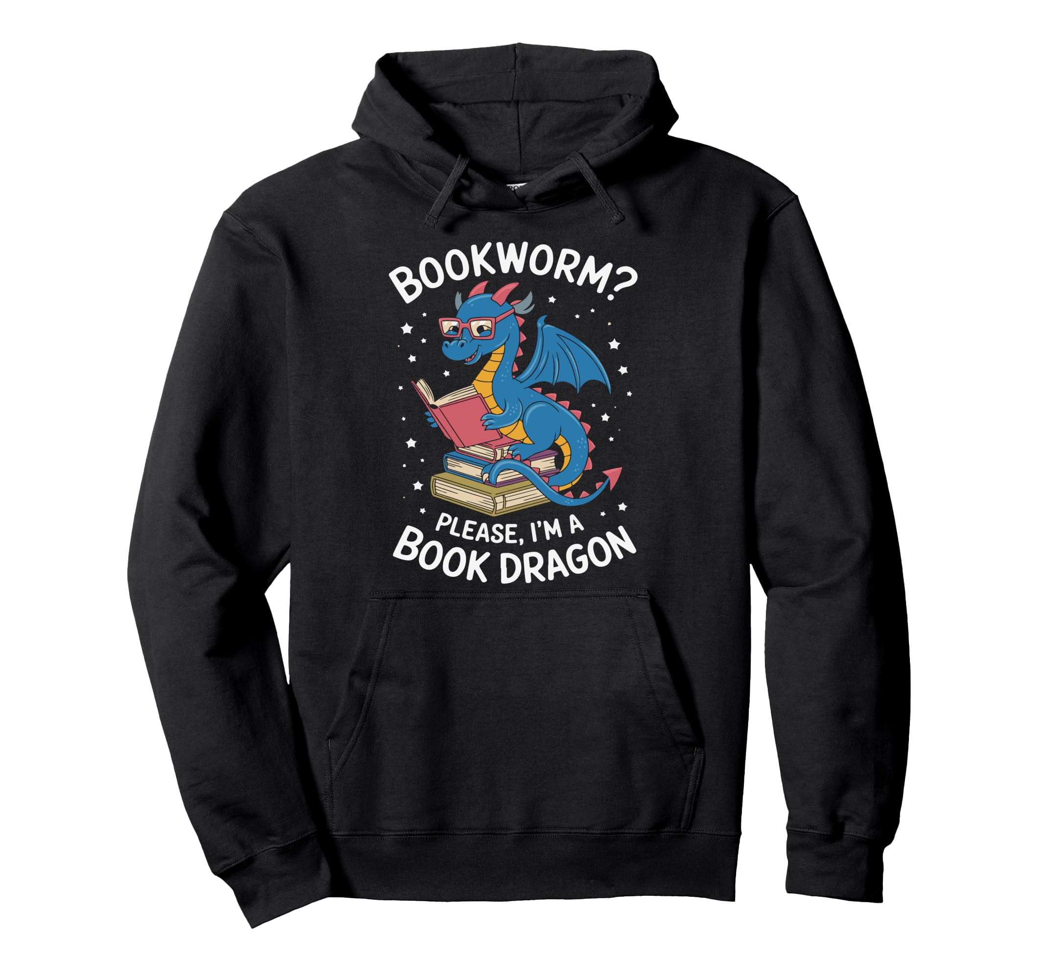 Bookworm Please Im Book Dragon Dragon Hoodie - Custom Art Print Men Women - T-Shirt, Sweatshirt, Hoodie