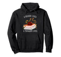 Reader Lives Thousand Lives Bibliophile Hoodie - Unique Graphic Unisex - T-Shirt, Sweatshirt, Hoodie