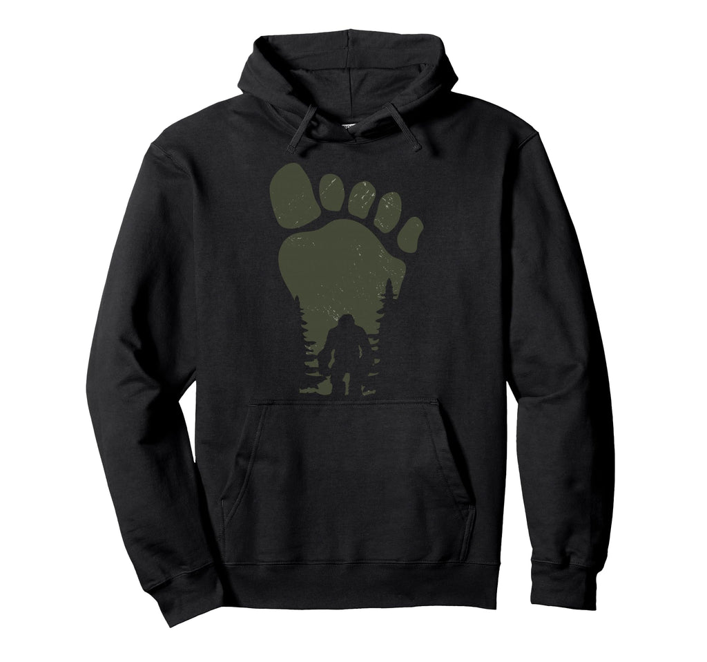 Sasquatch Or Bigfoot Forest Footprint Hoodie - Trendy Graphic Unisex - T-Shirt, Sweatshirt, Hoodie
