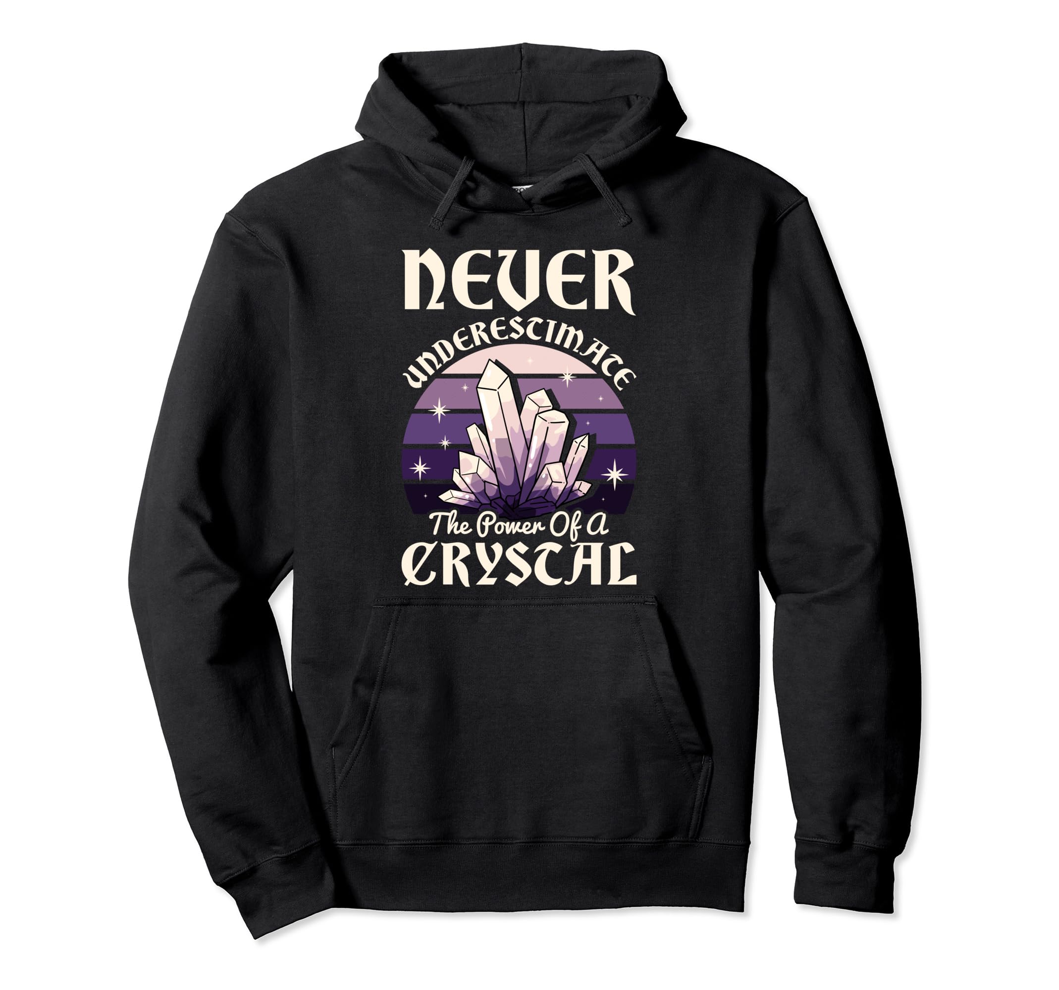 Never Underestimate Power Crystal Hoodie - Novelty Apparel Men Women - T-Shirt, Sweatshirt, Hoodie