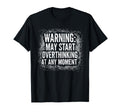 Sarcastic Introvert Warning May Start T-Shirt - Streetwear Style Men Women - T-Shirt, Sweatshirt, Hoodie