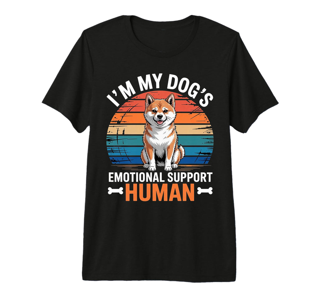Im My Dogs Emotional Support Human Tri T-Shirt - Aesthetic Graphic Unisex - T-Shirt, Sweatshirt, Hoodie