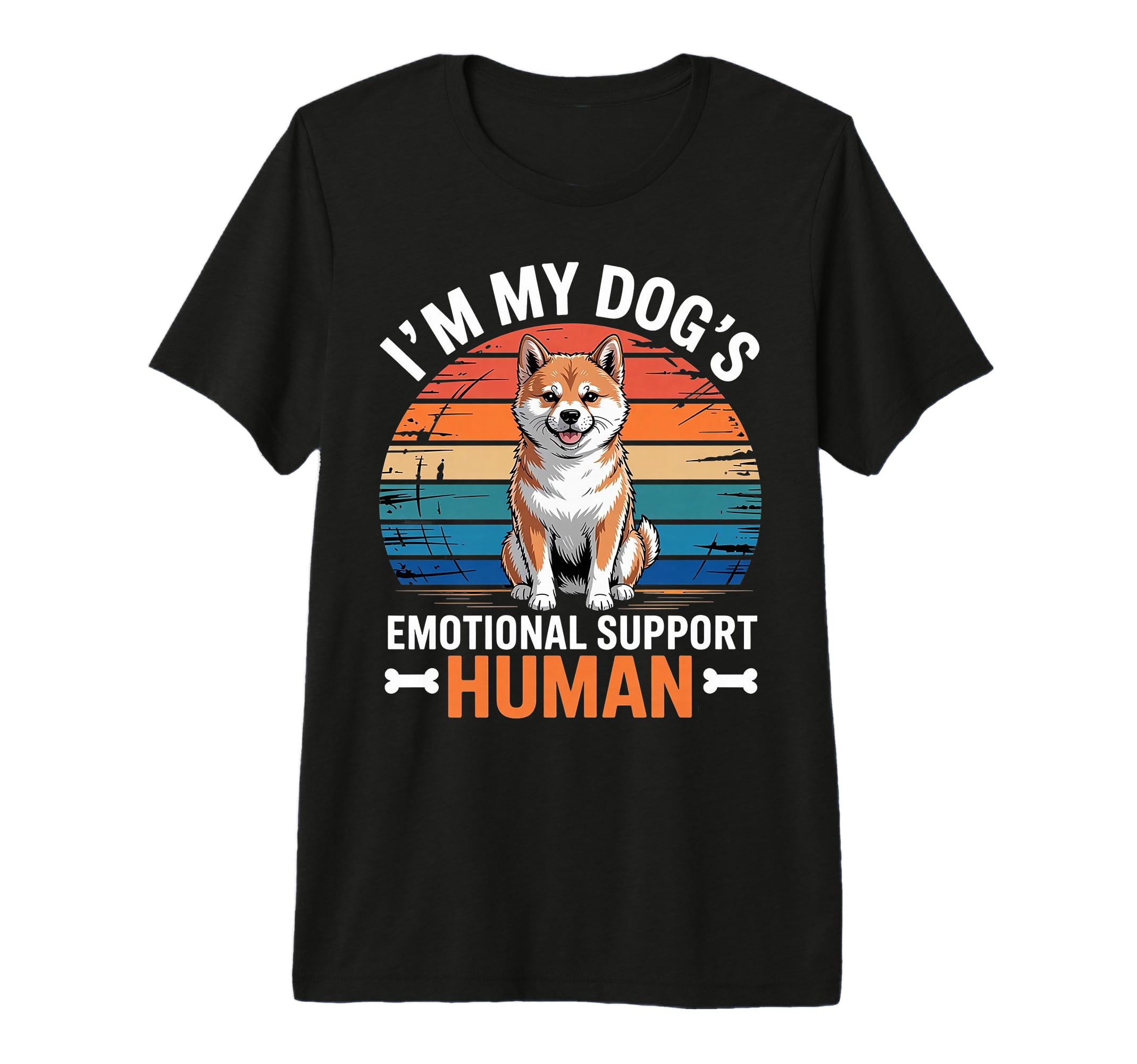 Im My Dogs Emotional Support Human Tri T-Shirt - Aesthetic Graphic Unisex - T-Shirt, Sweatshirt, Hoodie