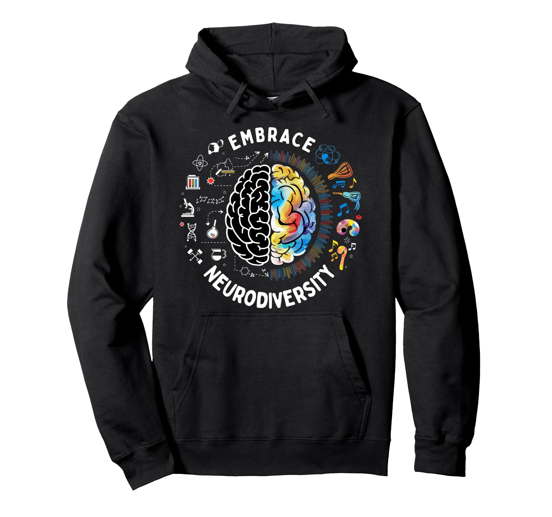 Embrace Neurodiversity Autism Hoodie - Casual Everyday Wear for Adults - T-Shirt, Sweatshirt, Hoodie