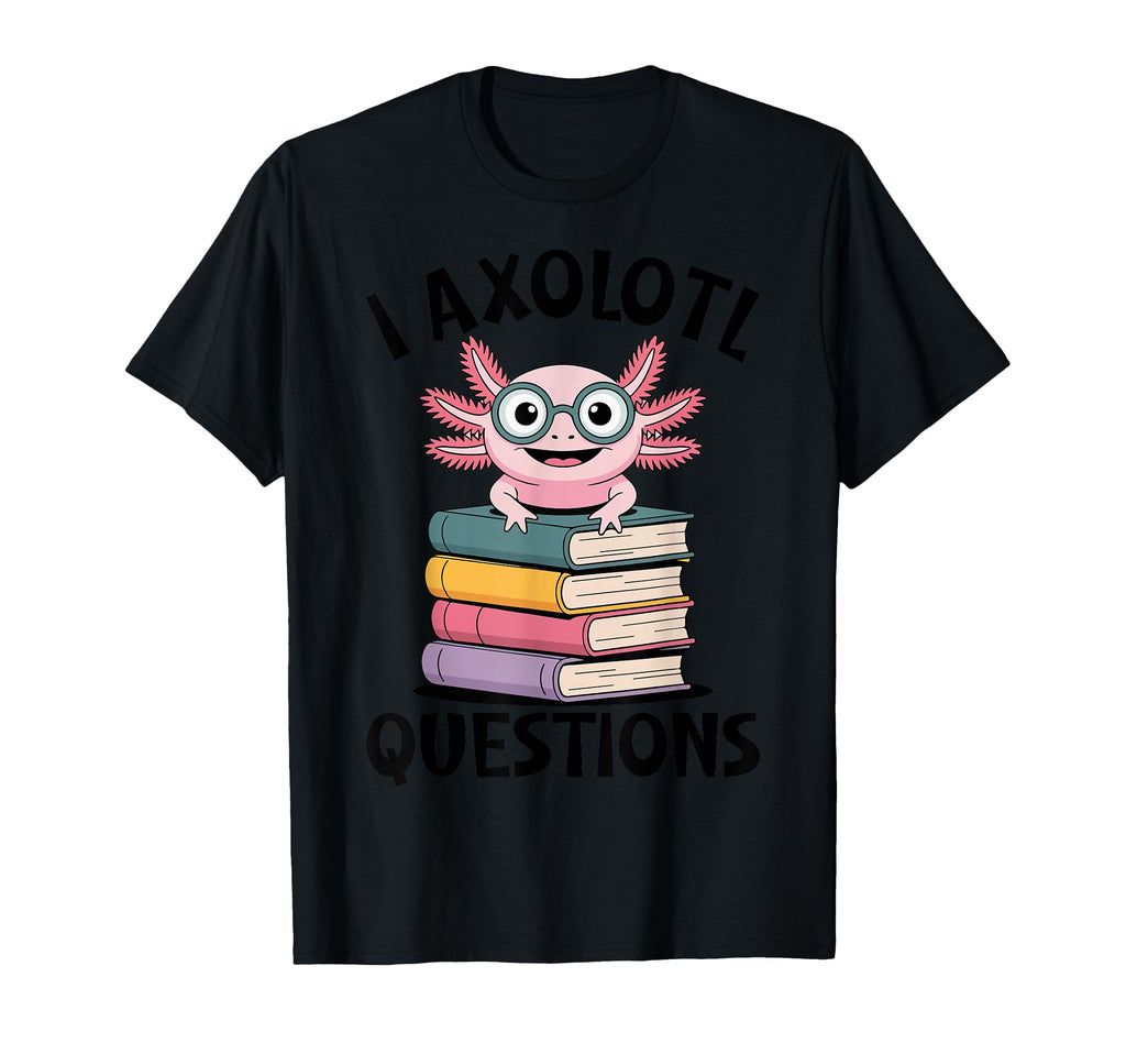 Adorable Bookworm Axolotl Book Lovers T-Shirt - Fun Novelty Design Unisex - T-Shirt, Sweatshirt, Hoodie