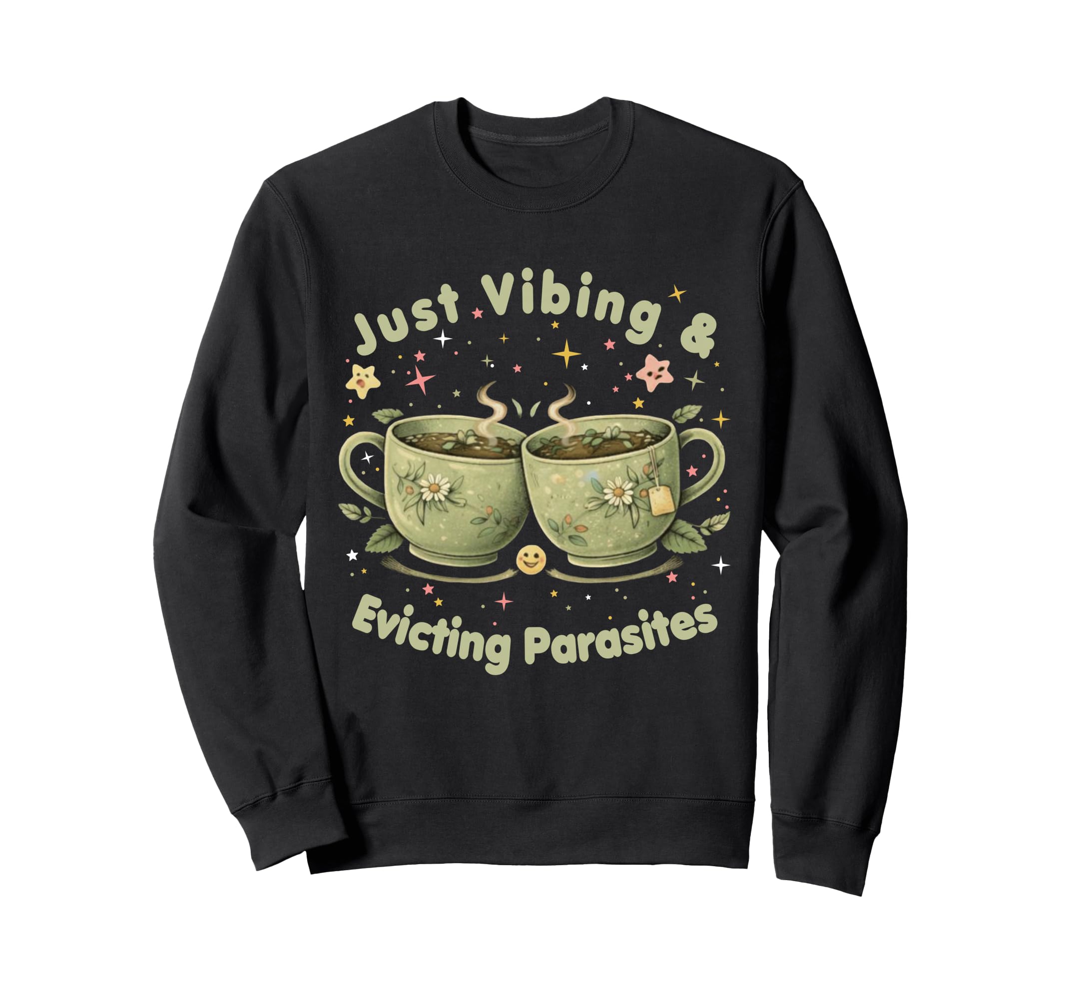 Funny Wellness Vibes Aesthetic Sweatshirt - Custom Art Print for Adults - T-Shirt, Sweatshirt, Hoodie