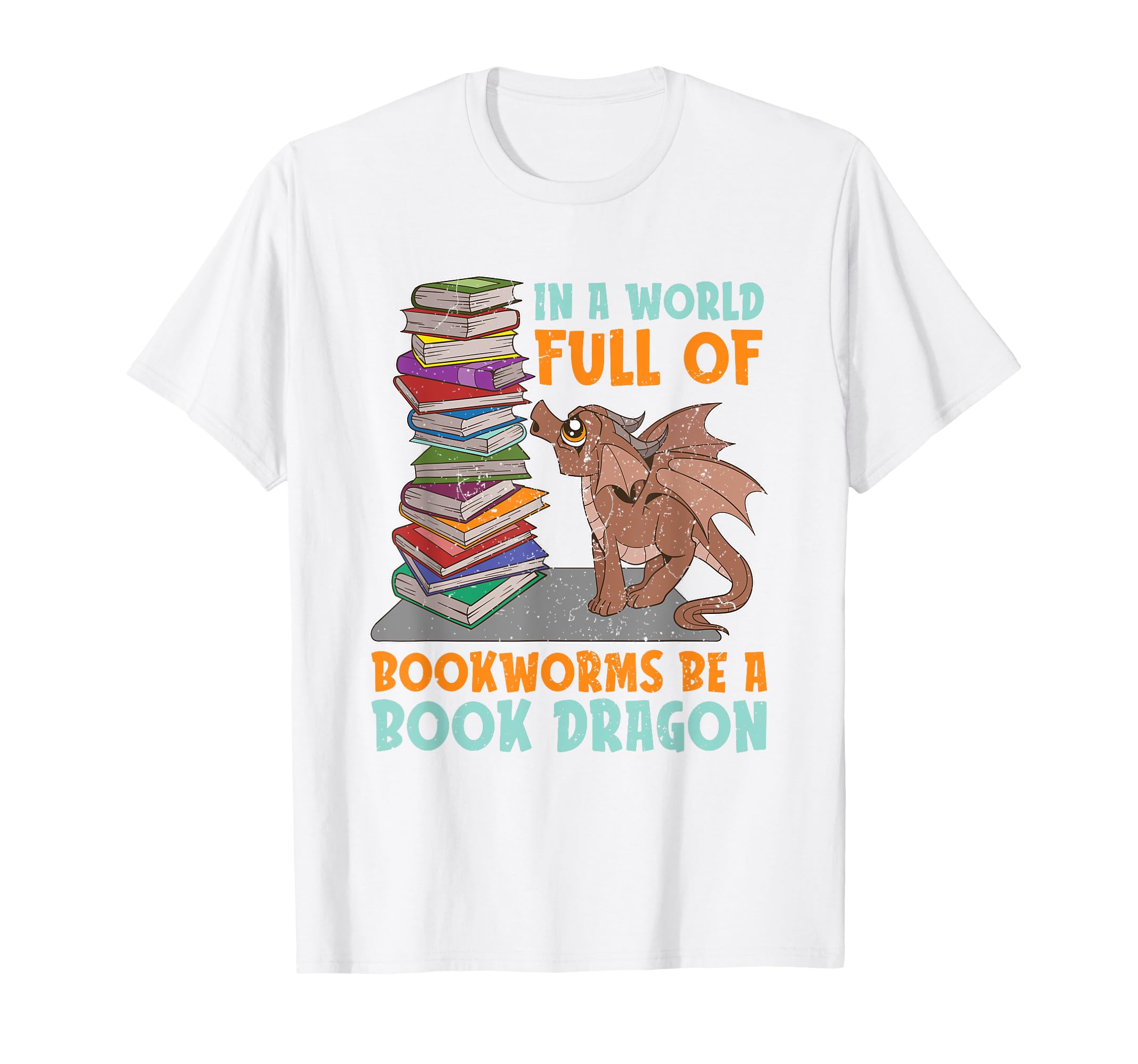 Bookworm Nerd Funny Animal Book Dragon T-Shirt - Custom Art Print Unisex - T-Shirt, Sweatshirt, Hoodie