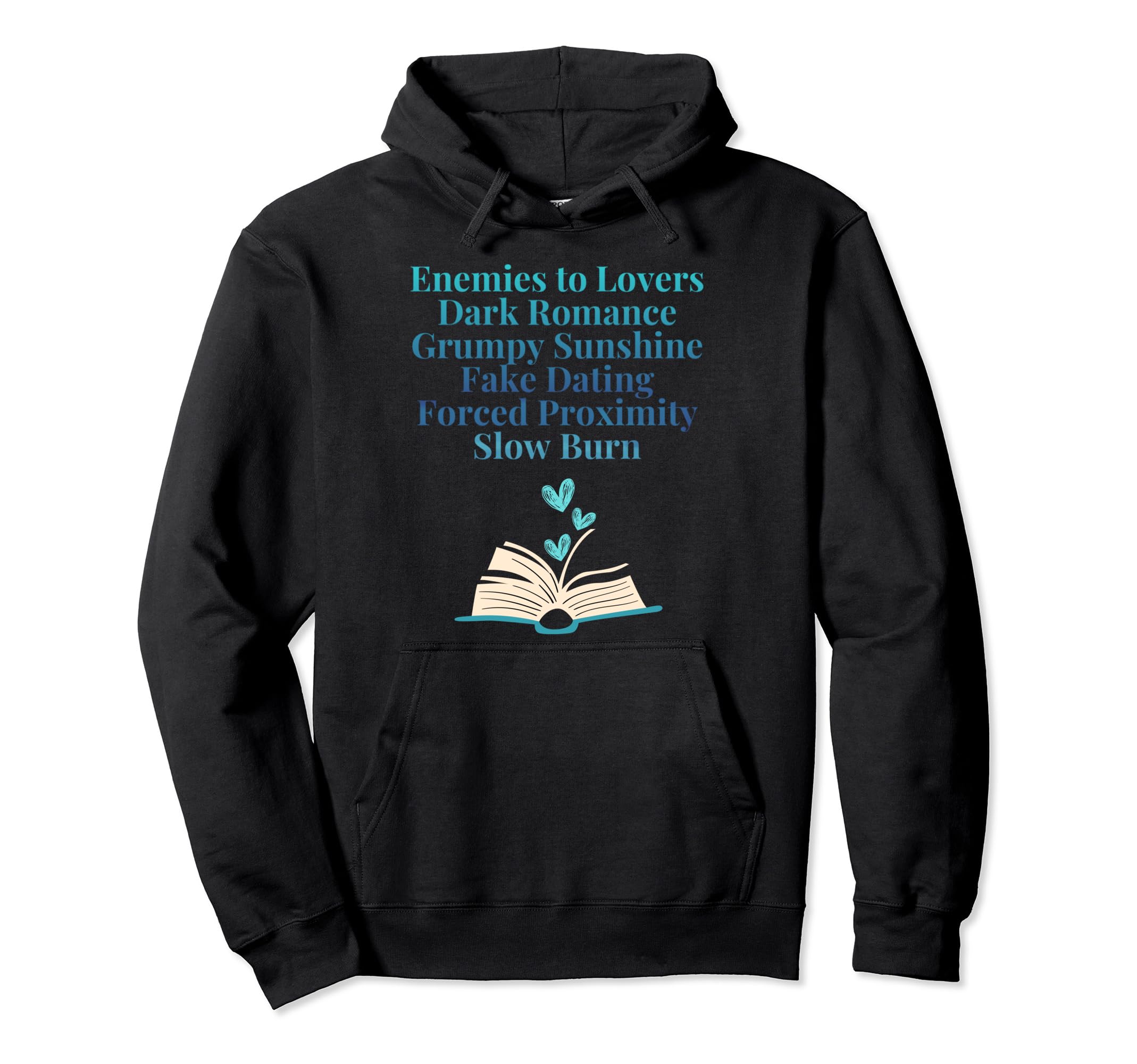 Bibliophile Romance Book Genre Hoodie - Streetwear Style Unisex - T-Shirt, Sweatshirt, Hoodie