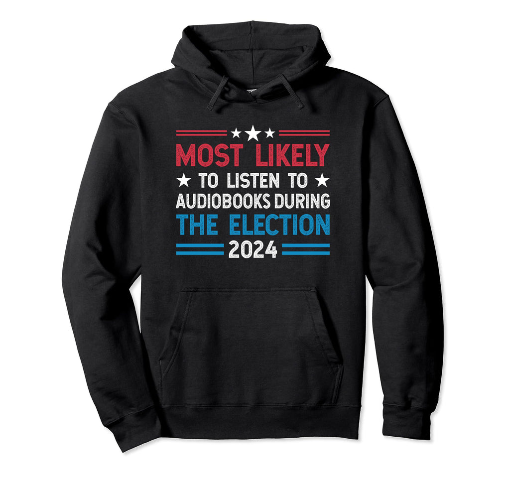 Bookworm Audiobook Lover Presidential Hoodie - Minimalist Print for Adults - T-Shirt, Sweatshirt, Hoodie